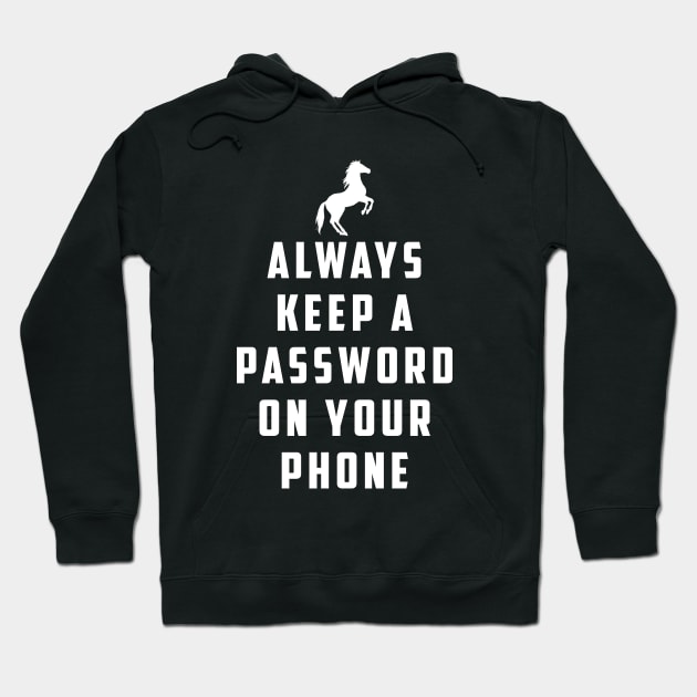 Always keep a password on your phone: Horse Video Orange Shirt Hoodie by Ksarter